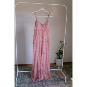 LC Lauren Conrad Pink Lace Maxi Dress SZ L